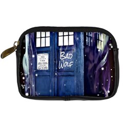 Bad Wolf Tardis Doctor Who Digital Camera Leather Case by Cendanart