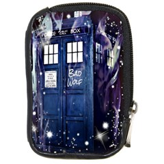 Bad Wolf Tardis Doctor Who Compact Camera Leather Case by Cendanart