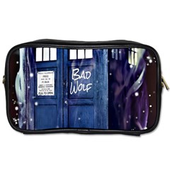 Bad Wolf Tardis Doctor Who Toiletries Bag (one Side) by Cendanart