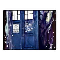 Bad Wolf Tardis Doctor Who Two Sides Fleece Blanket (small) by Cendanart