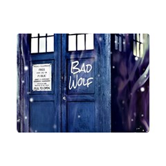 Bad Wolf Tardis Doctor Who Premium Plush Fleece Blanket (mini) by Cendanart