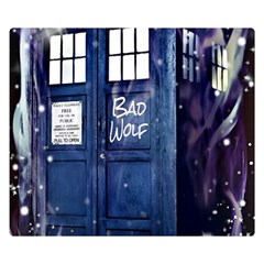 Bad Wolf Tardis Doctor Who Premium Plush Fleece Blanket (small) by Cendanart