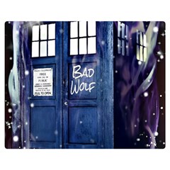 Bad Wolf Tardis Doctor Who Premium Plush Fleece Blanket (medium) by Cendanart