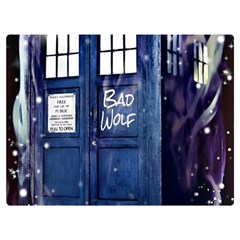 Bad Wolf Tardis Doctor Who Premium Plush Fleece Blanket (extra Small) by Cendanart