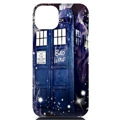 Bad Wolf Tardis Doctor Who Iphone 14 Plus Black Uv Print Case by Cendanart