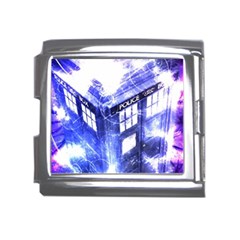 Tardis Doctor Who Blue Travel Machine Mega Link Italian Charm (18mm) by Cendanart