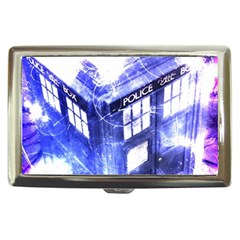 Tardis Doctor Who Blue Travel Machine Cigarette Money Case by Cendanart