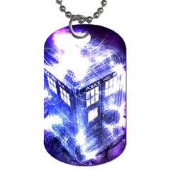 Tardis Doctor Who Blue Travel Machine Dog Tag (two Sides) by Cendanart