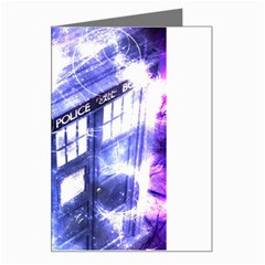 Tardis Doctor Who Blue Travel Machine Greeting Card by Cendanart