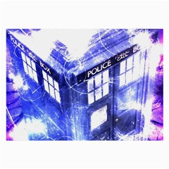 Tardis Doctor Who Blue Travel Machine Large Glasses Cloth by Cendanart