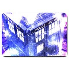 Tardis Doctor Who Blue Travel Machine Large Doormat by Cendanart