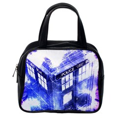 Tardis Doctor Who Blue Travel Machine Classic Handbag (one Side) by Cendanart