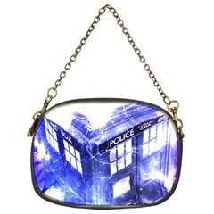 Tardis Doctor Who Blue Travel Machine Chain Purse (one Side) by Cendanart