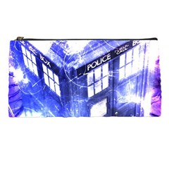 Tardis Doctor Who Blue Travel Machine Pencil Case by Cendanart