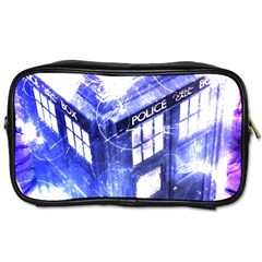 Tardis Doctor Who Blue Travel Machine Toiletries Bag (one Side) by Cendanart