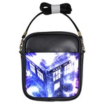 Tardis Doctor Who Blue Travel Machine Girls Sling Bag Front