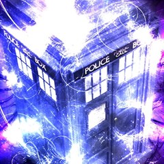 Tardis Doctor Who Blue Travel Machine Play Mat (square) by Cendanart