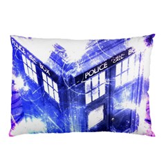 Tardis Doctor Who Blue Travel Machine Pillow Case (two Sides) by Cendanart