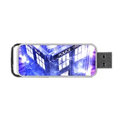 Tardis Doctor Who Blue Travel Machine Portable Usb Flash (one Side) by Cendanart