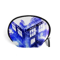 Tardis Doctor Who Blue Travel Machine Accessory Pouch (small) by Cendanart