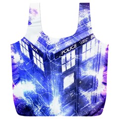 Tardis Doctor Who Blue Travel Machine Full Print Recycle Bag (xxl) by Cendanart