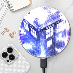 Tardis Doctor Who Blue Travel Machine Wireless Fast Charger(white) by Cendanart