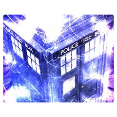 Tardis Doctor Who Blue Travel Machine Premium Plush Fleece Blanket (medium) by Cendanart