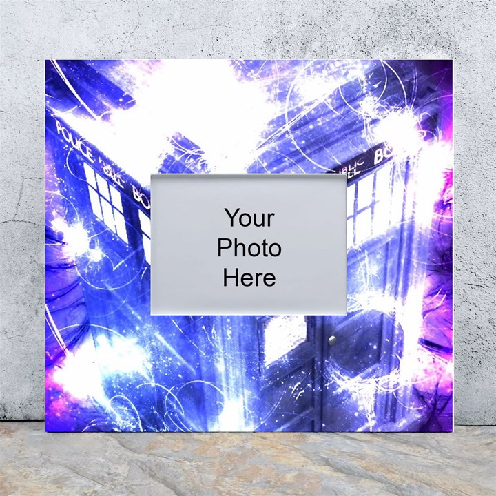 Tardis Doctor Who Blue Travel Machine White Wall Photo Frame 5  x 7 