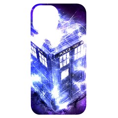 Tardis Doctor Who Blue Travel Machine Iphone 14 Black Uv Print Case by Cendanart