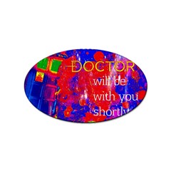 Doctor Who Dr Who Tardis Sticker (oval) by Cendanart