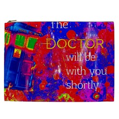 Doctor Who Dr Who Tardis Cosmetic Bag (xxl) by Cendanart