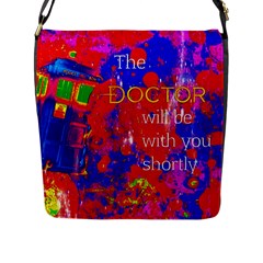 Doctor Who Dr Who Tardis Flap Closure Messenger Bag (l)