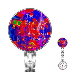 Doctor Who Dr Who Tardis Stainless Steel Nurses Watch by Cendanart