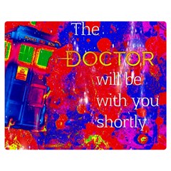 Doctor Who Dr Who Tardis Two Sides Premium Plush Fleece Blanket (medium)