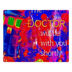 Doctor Who Dr Who Tardis Two Sides Premium Plush Fleece Blanket (large)