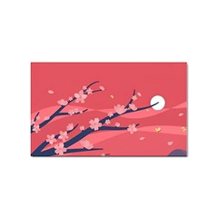 Illustration Minimal Minimalist Scenery Minimalist Japanese Art Sticker (rectangular) by Bedest