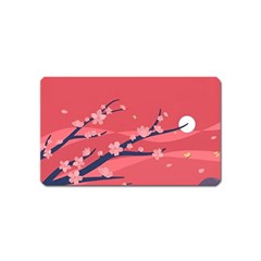 Illustration Minimal Minimalist Scenery Minimalist Japanese Art Magnet (name Card) by Bedest