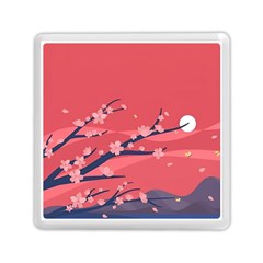 Illustration Minimal Minimalist Scenery Minimalist Japanese Art Memory Card Reader (square) by Bedest