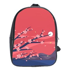 Illustration Minimal Minimalist Scenery Minimalist Japanese Art School Bag (xl) by Bedest