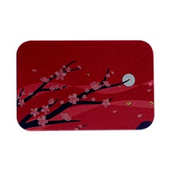 Illustration Minimal Minimalist Scenery Minimalist Japanese Art Open Lid Metal Box (silver)  