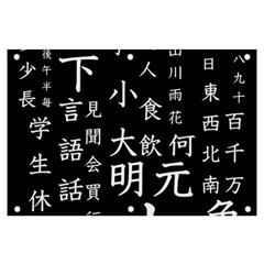 Japanese Basic Kanji Anime Dark Minimal Words Banner And Sign 6  X 4  by Bedest