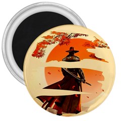 Samurai Art Ninja Katana Anime Aesthetic  Japanese Lore Style Mythology Retro Classic Warrior 3  Magnets by Bedest