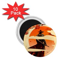 Samurai Art Ninja Katana Anime Aesthetic  Japanese Lore Style Mythology Retro Classic Warrior 1 75  Magnets (10 Pack)  by Bedest