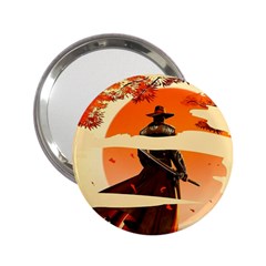 Samurai Art Ninja Katana Anime Aesthetic  Japanese Lore Style Mythology Retro Classic Warrior 2 25  Handbag Mirrors by Bedest