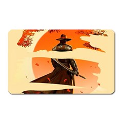 Samurai Art Ninja Katana Anime Aesthetic  Japanese Lore Style Mythology Retro Classic Warrior Magnet (rectangular) by Bedest