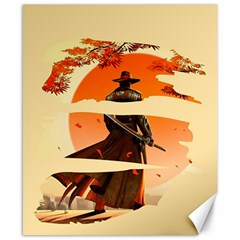 Samurai Art Ninja Katana Anime Aesthetic  Japanese Lore Style Mythology Retro Classic Warrior Canvas 8  X 10  by Bedest