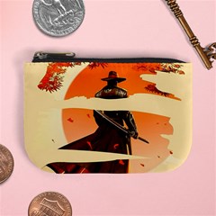 Samurai Art Ninja Katana Anime Aesthetic  Japanese Lore Style Mythology Retro Classic Warrior Mini Coin Purse by Bedest