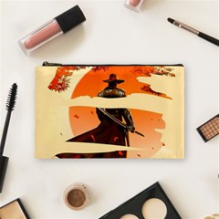 Samurai Art Ninja Katana Anime Aesthetic  Japanese Lore Style Mythology Retro Classic Warrior Cosmetic Bag (medium) by Bedest