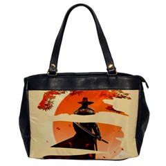 Samurai Art Ninja Katana Anime Aesthetic  Japanese Lore Style Mythology Retro Classic Warrior Oversize Office Handbag by Bedest