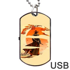 Samurai Art Ninja Katana Anime Aesthetic  Japanese Lore Style Mythology Retro Classic Warrior Dog Tag Usb Flash (two Sides) by Bedest